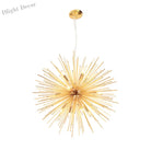 Bathe Your Space In Modern Brilliance With The Gold Metal Starburst Chandelier Pendant Light!