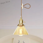 Beth’s Amber Ruffle Glass Pendant - Retro Kitchen Light Lights