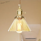 Beth’s Amber Ruffle Glass Pendant - Retro Kitchen Light Lights