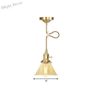 Beth’s Amber Ruffle Glass Pendant - Retro Kitchen Light Lights