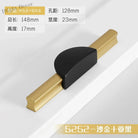 Black and Gold Cabinet Pulls - Double Color Aluminum Zinc Alloy Handles for Wardrobes and Kitchens 5252B-128mm Handles