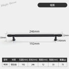 Black and Gold Knurled Cabinet Handles – Modern Cupboard Drawer Pulls for Kitchen and Wardrobe Black 192mm Handles