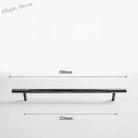 Black Knurled Brass Furniture Handles – Textured Drawer Knobs and Wardrobe Bar Pulls black 280mm Handles