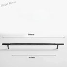 Black Knurled Brass Furniture Handles – Textured Drawer Knobs and Wardrobe Bar Pulls black 500mm Handles