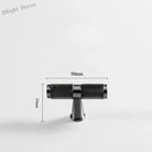 Black Knurled Brass Furniture Handles – Textured Drawer Knobs and Wardrobe Bar Pulls black 50mm Handles