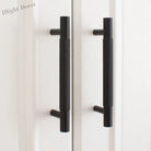 Black Knurled Brass Furniture Handles – Textured Drawer Knobs and Wardrobe Bar Pulls Handles