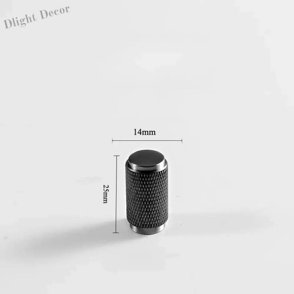 Black Knurled Brass Furniture Handles – Textured Drawer Knobs and Wardrobe Bar Pulls single hole Handles