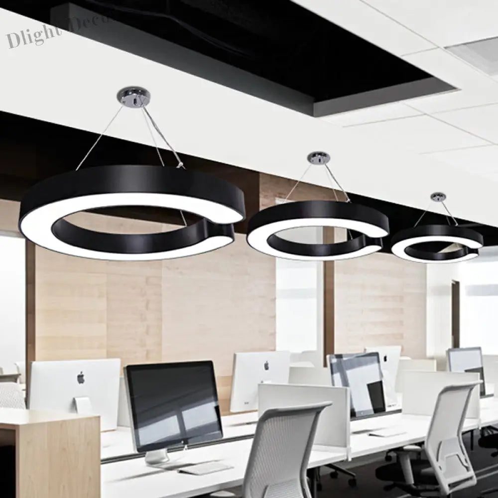 Blake’s Bold C - Curve: Modern Led Pendant Lamp In Black Or White Ceiling Light