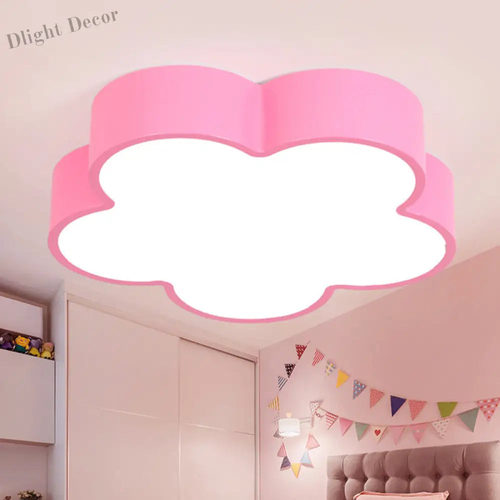 Blooming Delight: Dimmable Flower Led Ceiling Light For Kids