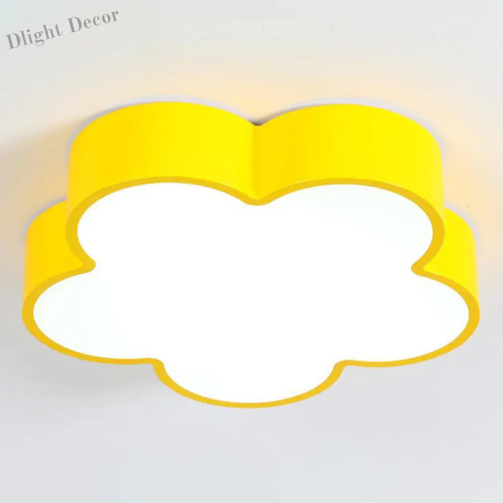 Blooming Delight: Dimmable Flower Led Ceiling Light For Kids