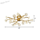 Blossoming Elegance: The Contemporary Floral Semi - Flush Mount Ceiling Lamp Light Fixtures