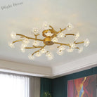 Blossoming Elegance: The Contemporary Floral Semi - Flush Mount Ceiling Lamp Light Fixtures