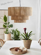 Bohemian Retro Chandelier - Handmade Rattan Pendant Lamps For Creative Country - Style Decor Lights