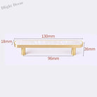 Brass and Acrylic Cabinet Handles – Colorful European Wardrobe Pulls for Furniture (96/128mm Hole Distance) 130mm B