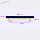 Brass and Acrylic Cabinet Handles – Colorful European Wardrobe Pulls for Furniture (96/128mm Hole Distance) 130mm F