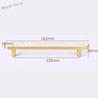 Brass and Acrylic Cabinet Handles – Colorful European Wardrobe Pulls for Furniture (96/128mm Hole Distance) 162mm B
