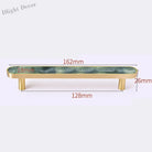Brass and Acrylic Cabinet Handles – Colorful European Wardrobe Pulls for Furniture (96/128mm Hole Distance) 162mm D