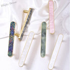 Brass and Acrylic Cabinet Handles – Colorful European Wardrobe Pulls for Furniture (96/128mm Hole Distance) Handles