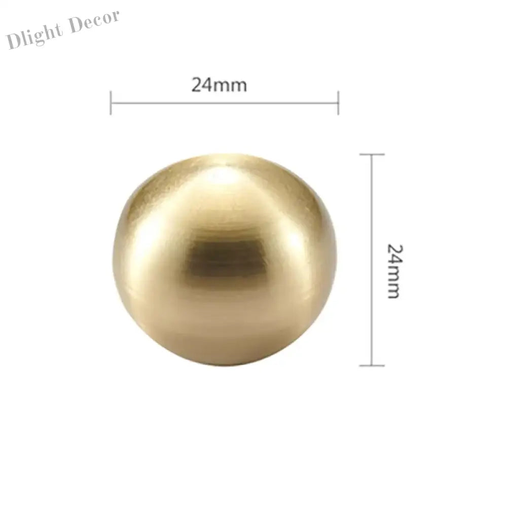 Brass Ball Cabinet Knobs – Modern Wardrobe Handles and Dresser Pulls 24mm / 1 piece Knob