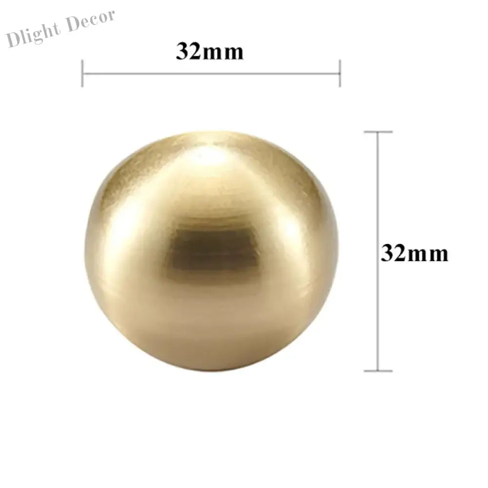 Brass Ball Cabinet Knobs – Modern Wardrobe Handles and Dresser Pulls 32mm / 1 piece Knob