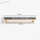 Brass Furniture Handle with Natural Shell – Modern Wardrobe Drawer and Dresser Knobs colorful188mm Handles