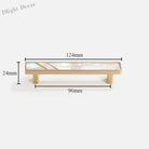 Brass Furniture Handle with Natural Shell – Modern Wardrobe Drawer and Dresser Knobs white 124mm Handles