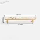 Brass Furniture Handle with Natural Shell – Modern Wardrobe Drawer and Dresser Knobs white 156mm Handles