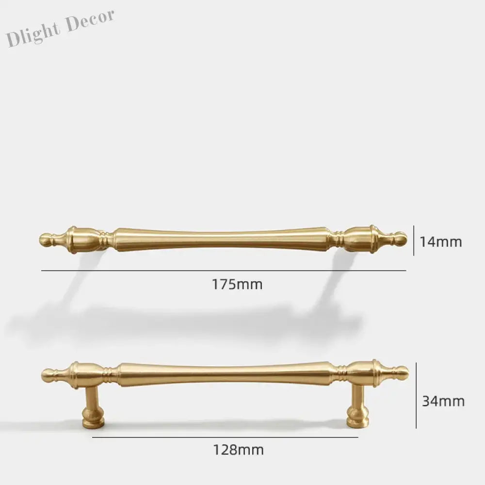 Brass Furniture Handles – French Wardrobe Cabinet and Drawer Knobs in Gold 175x128mm Handles