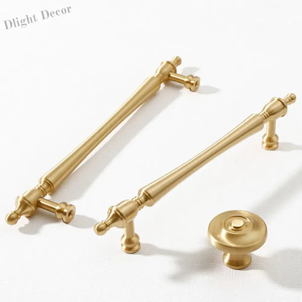 Brass Furniture Handles – French Wardrobe Cabinet and Drawer Knobs in Gold Handles