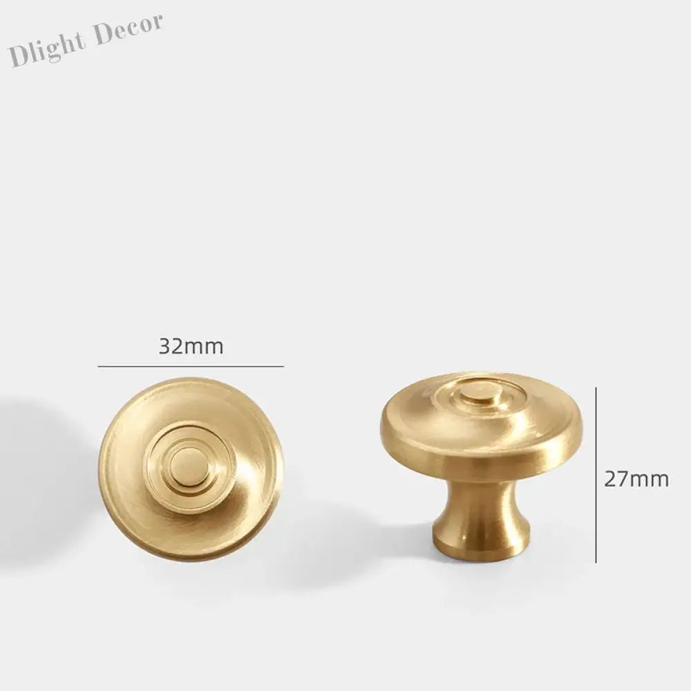 Brass Furniture Handles – French Wardrobe Cabinet and Drawer Knobs in Gold 32mm knob Handles