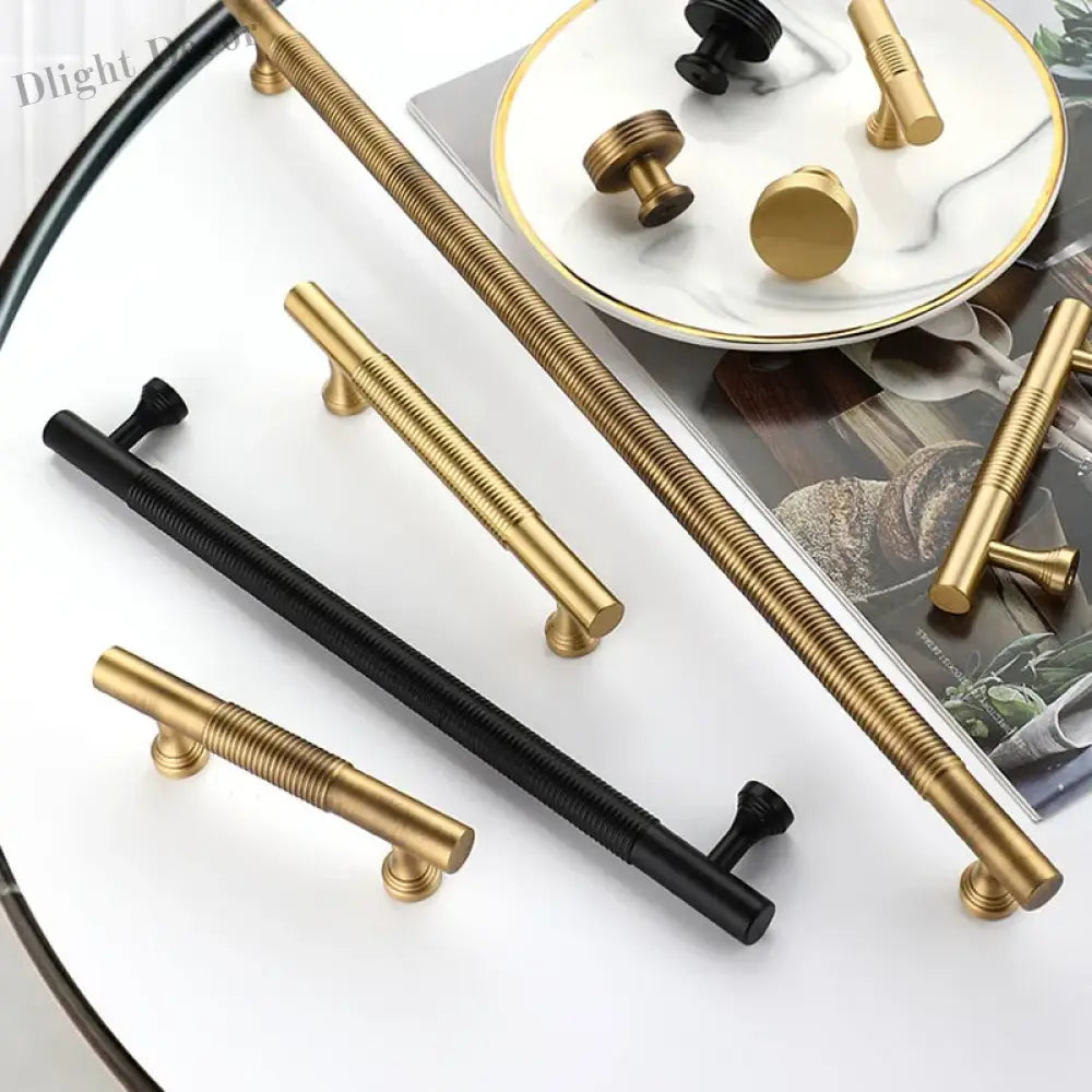 Brass Handles – Gold Black Antique Cabinet Bar Handles and Drawer Knobs for Furniture Handles