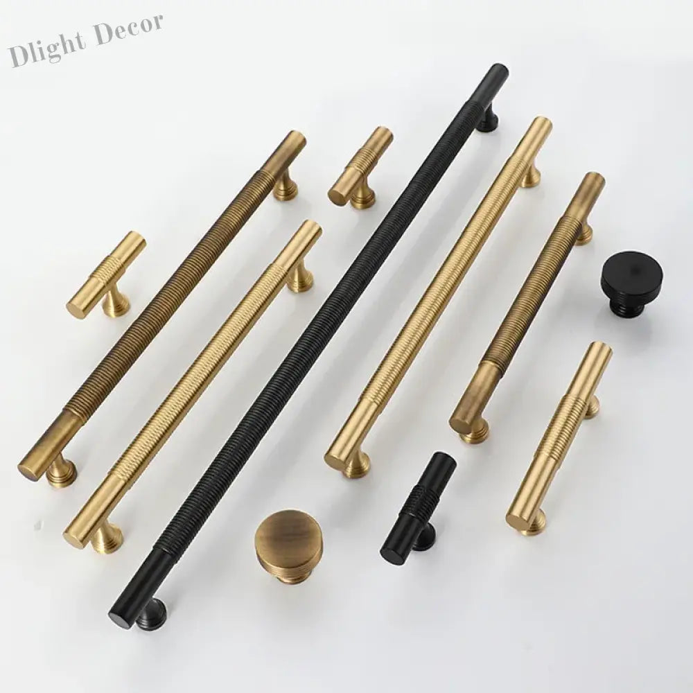 Brass Handles – Gold Black Antique Cabinet Bar Handles and Drawer Knobs for Furniture Handles
