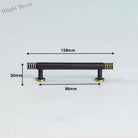 Brass Kitchen Cabinet Handles – Gold Textured Drawer Knobs and Door Bar Handles 138mm Handles