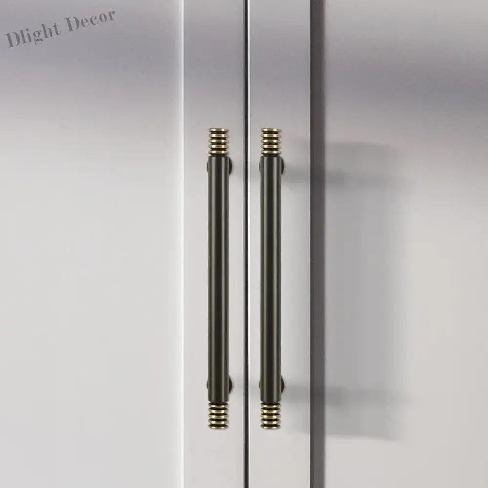 Brass Kitchen Cabinet Handles – Gold Textured Drawer Knobs and Door Bar Handles Handles