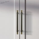 Brass Kitchen Cabinet Handles – Gold Textured Drawer Knobs and Door Bar Handles Handles