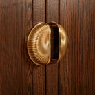 Brass Shell Drawer Knobs – Nordic Antique Round Cabinet Handles for TV Stands and Wine Cases 80x40mm knob
