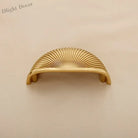Brass Shell Drawer Knobs – Nordic Antique Round Cabinet Handles for TV Stands and Wine Cases 80x40mm knob