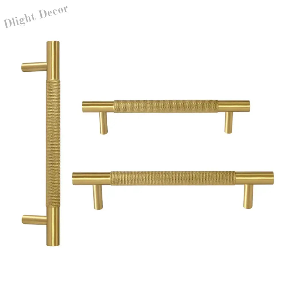 Brass Textured Cabinet Handles – Knurled Wardrobe Pulls and Drawer Knobs for Chest Drawers Handles