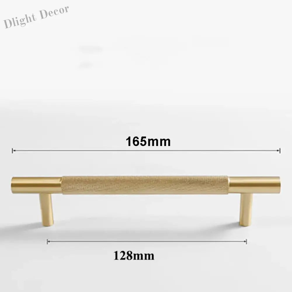Brass Textured Cabinet Handles – Knurled Wardrobe Pulls and Drawer Knobs for Chest Drawers 9005-165 Handles