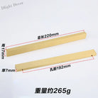 Brass Trapezoidal Cabinet Handles - High-End Golden Drawer Pulls for Wardrobes and Furniture Brass-192mm Handles