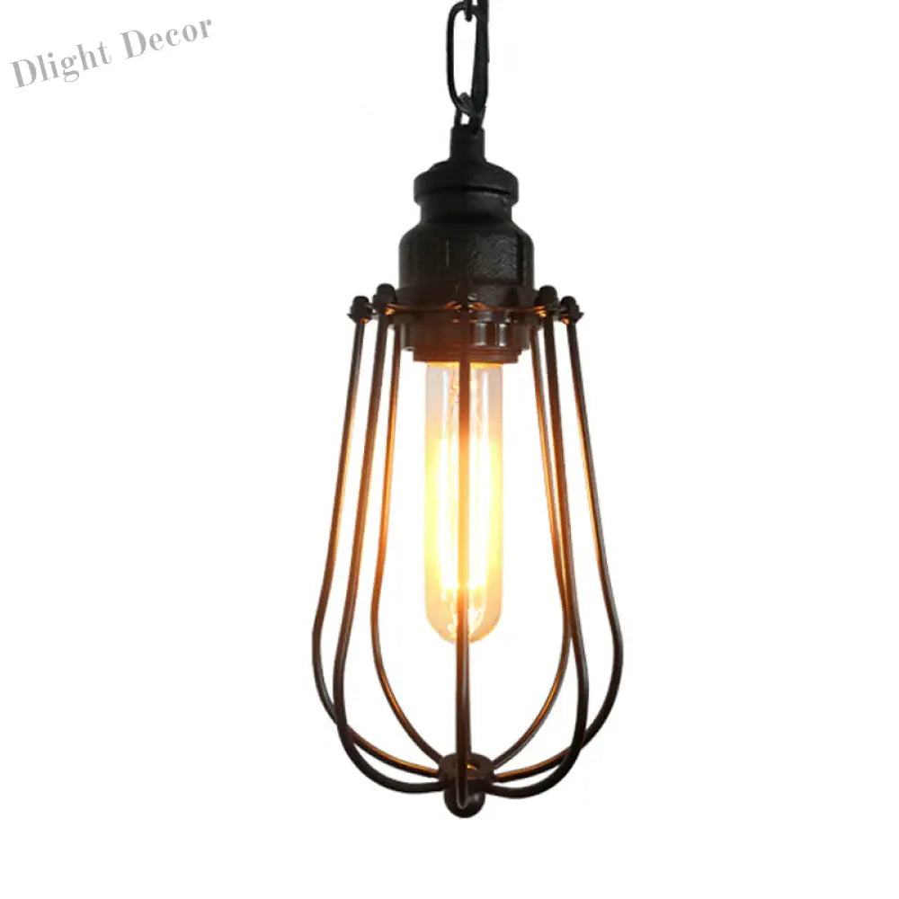 Briella Industrial Pendant Lamp: Rustic Charm For Your Bedroom