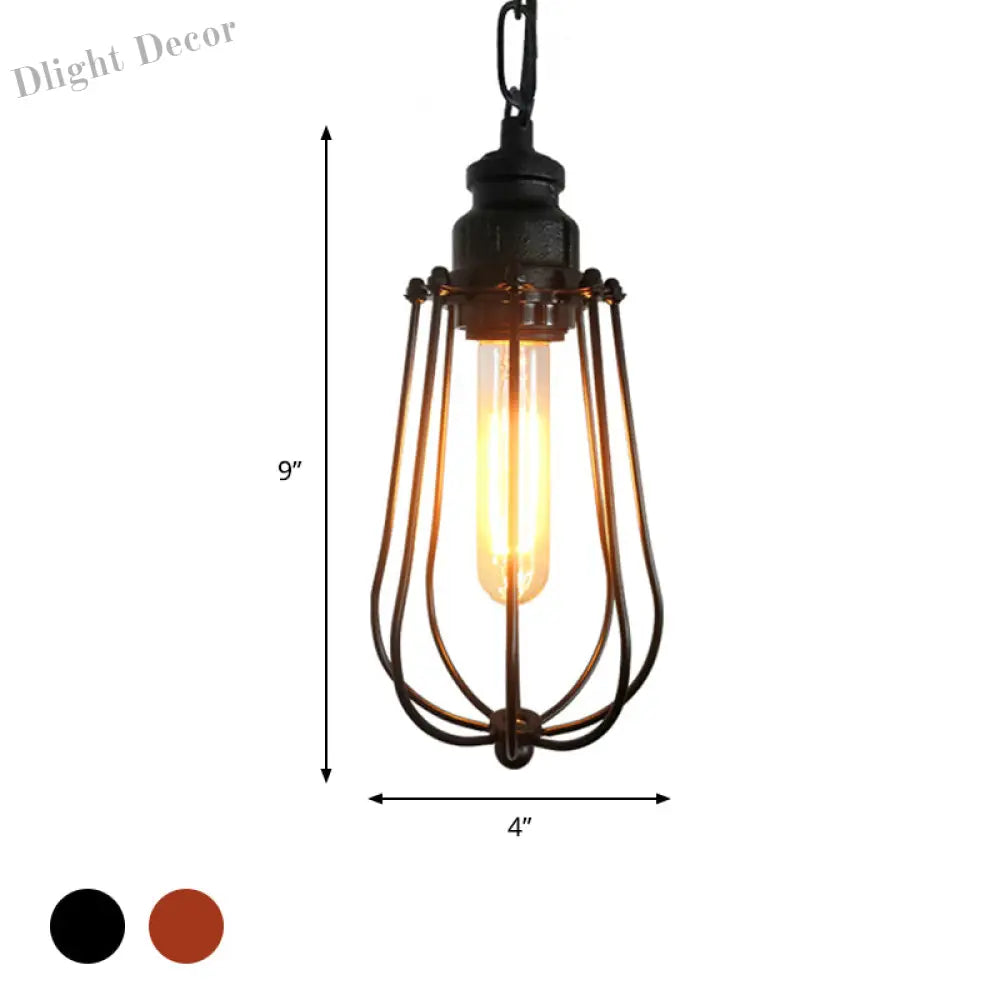 Briella Industrial Pendant Lamp: Rustic Charm For Your Bedroom