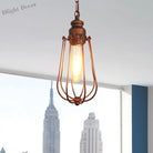 Briella Industrial Pendant Lamp: Rustic Charm For Your Bedroom