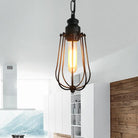 Briella Industrial Pendant Lamp: Rustic Charm For Your Bedroom Black