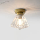 Brielle Modern Brass Flush Mount - Prismatic Elegance** Ceiling Light