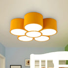 Brighten Young Minds With The Floral Kindergarten Led Ceiling Light Yellow / 18’ White