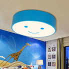 Brighten Your Child’s Day With The Happy Face Led Nursery Ceiling Light! Blue / White Light Fixtures