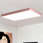 Brighten Your Space With Fun And Color: The Macaron Rectangular Flush Mount Pink / 12’ Ceiling Light