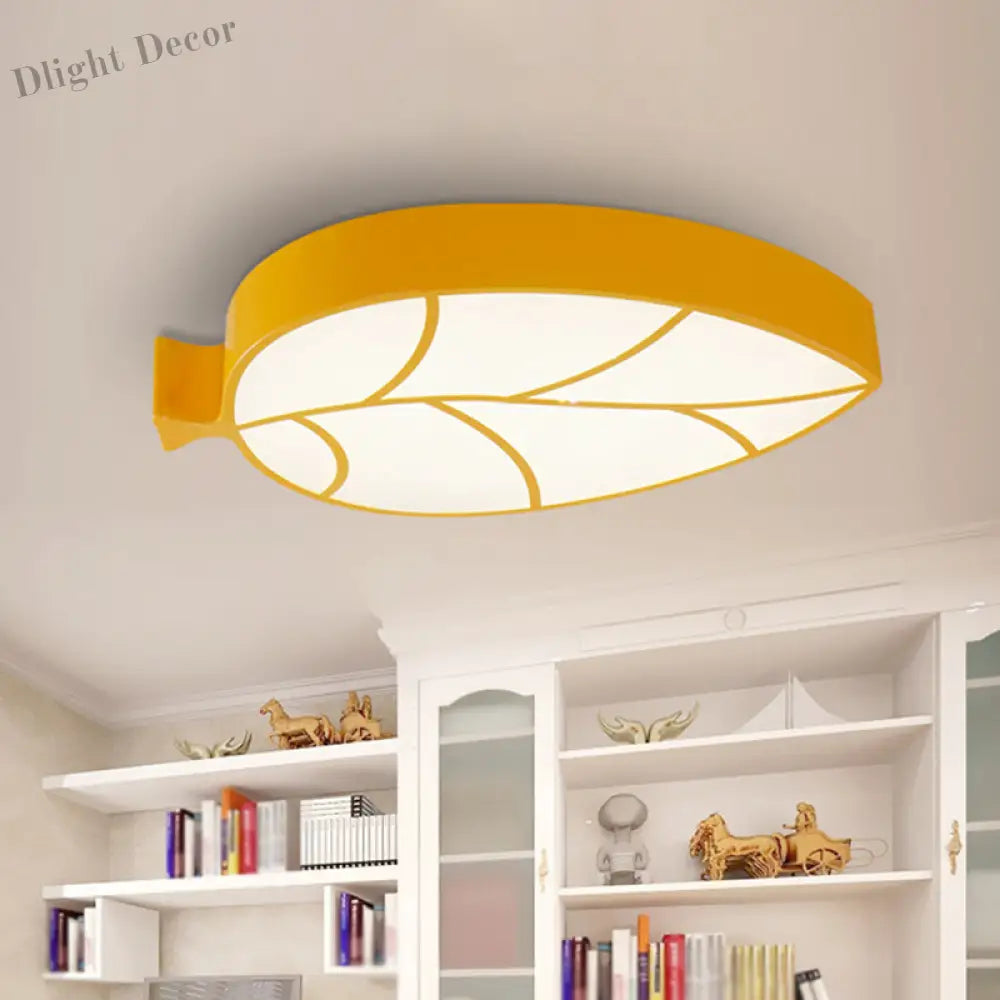 Bring Nature’s Tranquility To Your Nursery: Leaf - Shaped Led Ceiling Light