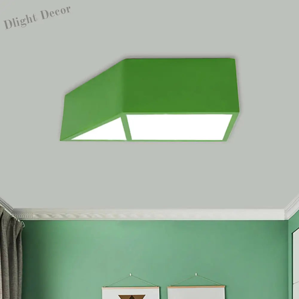 Brooke Playful Trapezoid Ceiling Lamp: Brighten Your Child’s Room With Fun Colors Light Fixtures